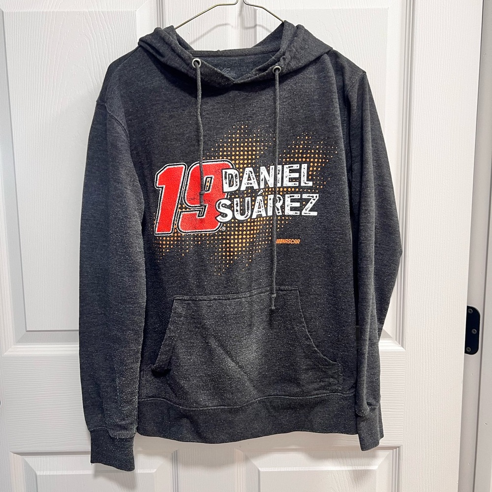 Woman’s Original NASCAR Daniel Suarez Gray Hoodie with Graphic Print